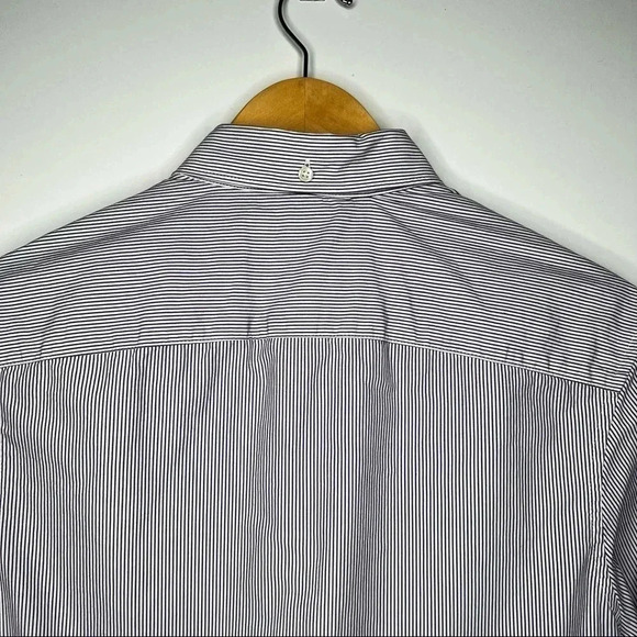 Original Penguin Heritage Slim Fit Purple Pinstripe Button Down Shirt Small - Picture 4 of 10